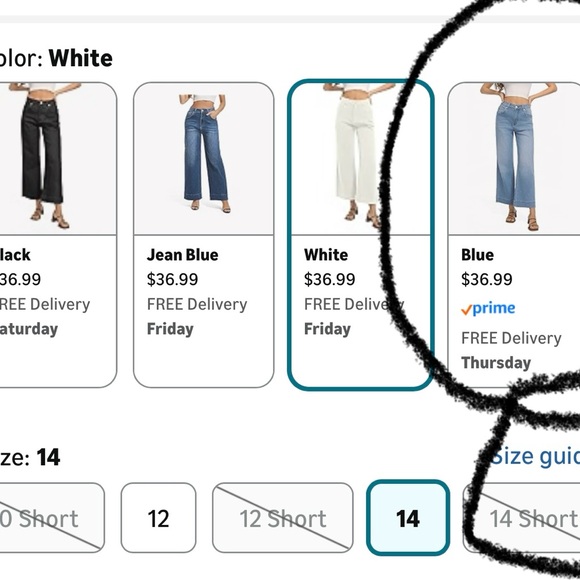 Women's Blue Flare Jeans - Picture 7 of 13